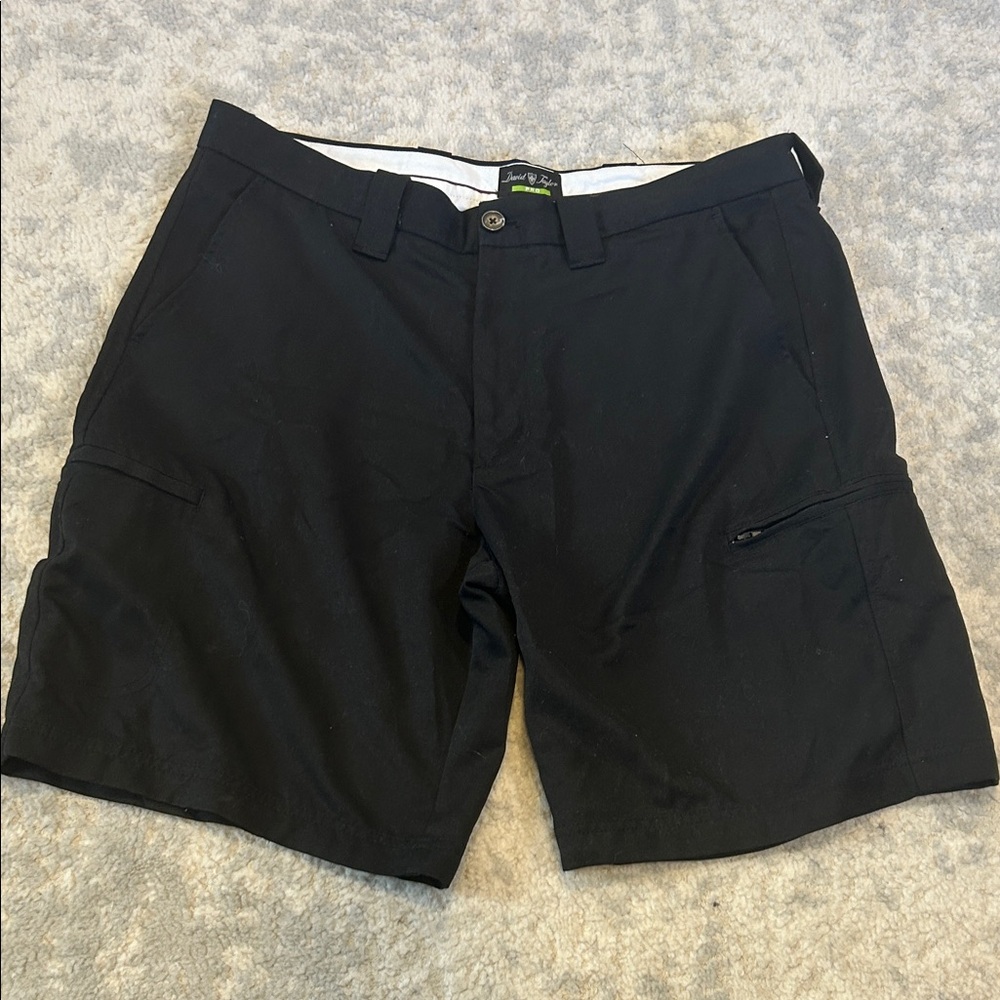 David Taylor Black Cargo Shorts